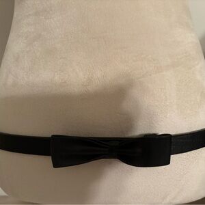 Elegant Genuine Leather Black Bow Tie